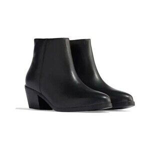 NISOLO WOMEN'S MARISA LEATHER ZIP UP ANKLE BOOTIES BLACK NIB $260 SZ 8